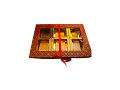 24 Pcs Decorative Empty DryFruit Boxes - 6 Compartment (Red/Gold)
